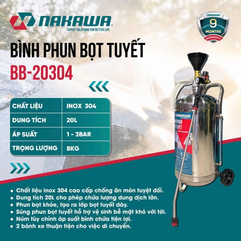 Bình phun bọt tuyết NAKAWA BB-20304 - Thumbnail 1