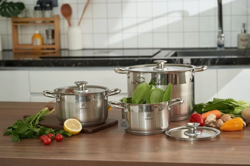 Bộ Nồi Inox 3 Món Kailer KL-6668 - Thumbnail 6