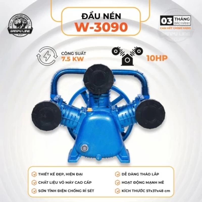 Đầu Nén Khí 10Hp Sanpu Line W-3090 - Thumbnail 1