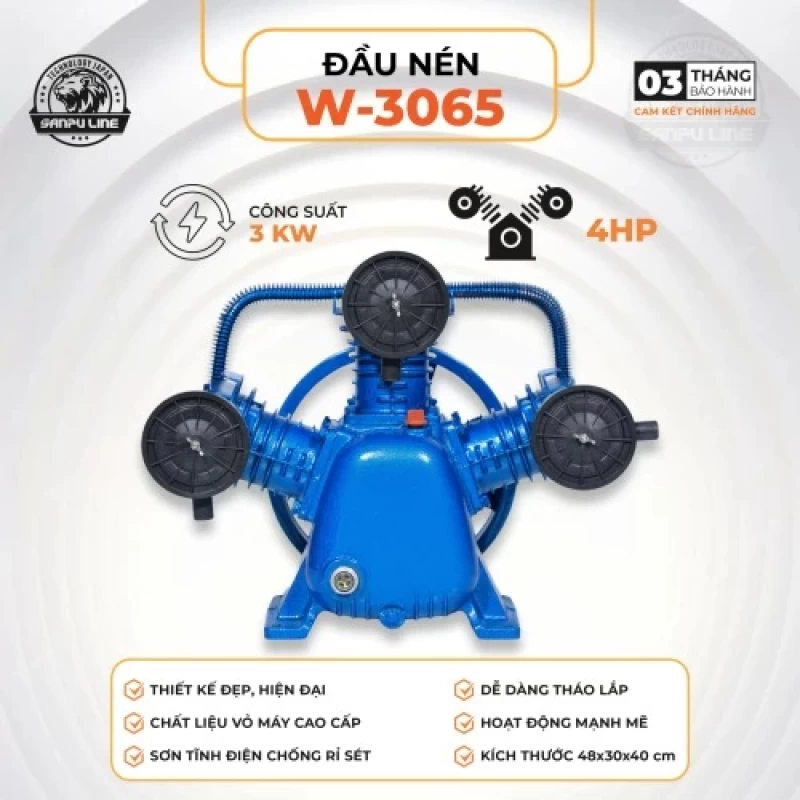 Đầu Nén Khí 4Hp Sanpu Line W-3065 - Thumbnail 1