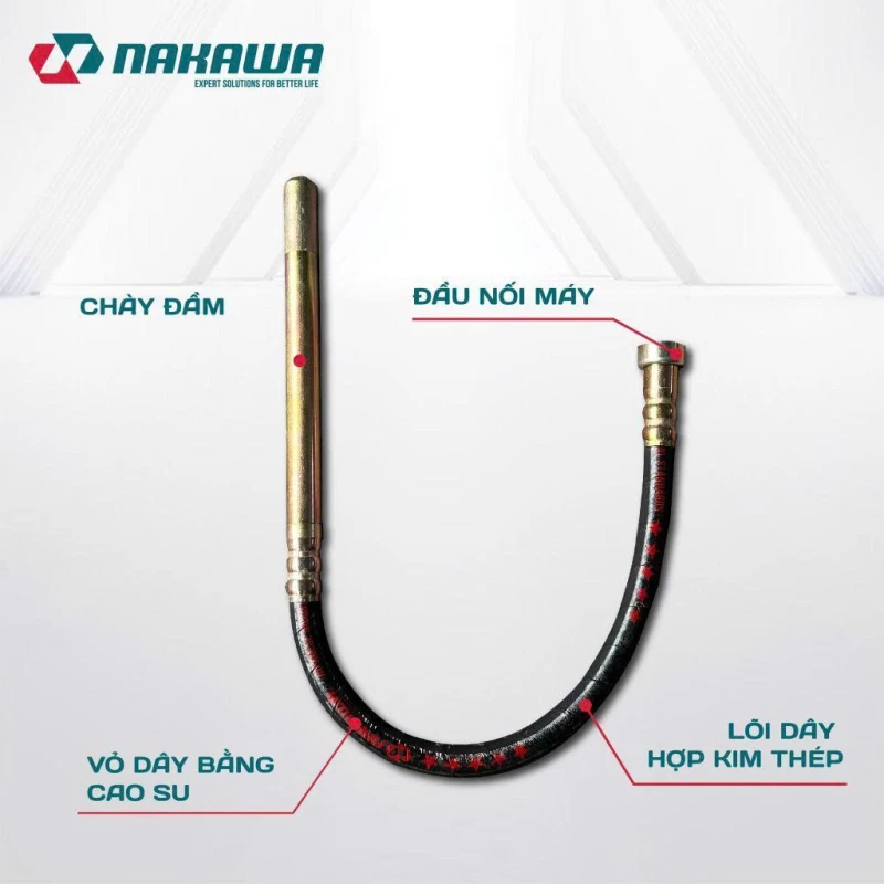 Dây đầm rung bê tông NAKAWA NK12 - Ảnh 2