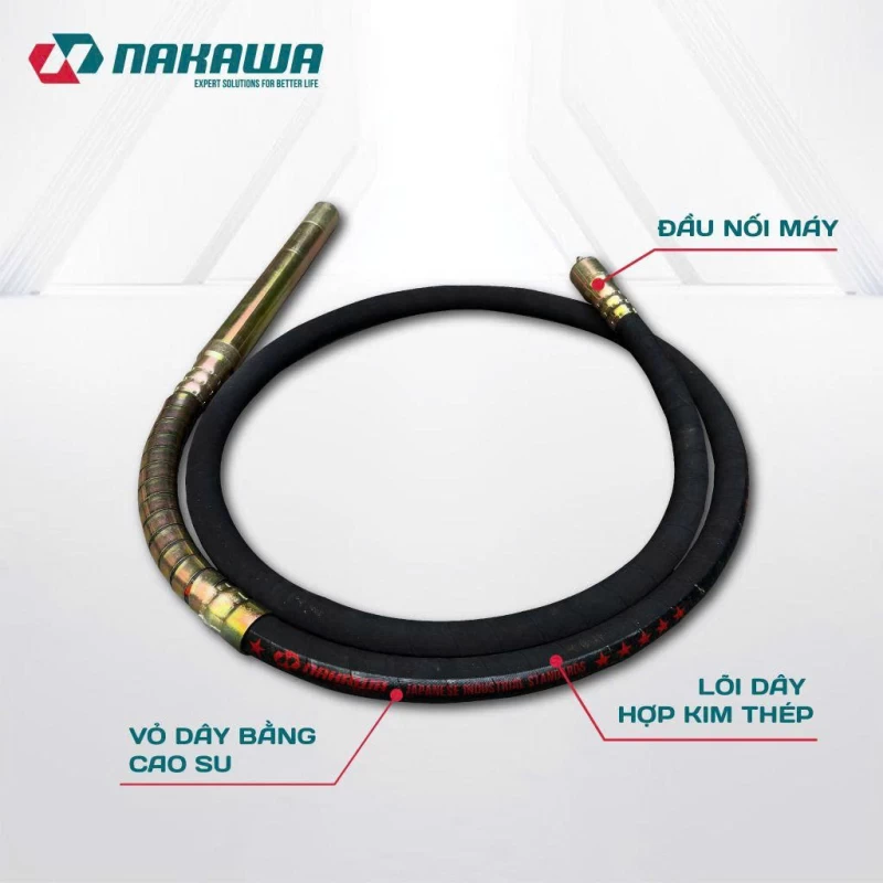 Dây đầm rung bê tông NAKAWA NK35-6 - Ảnh 3
