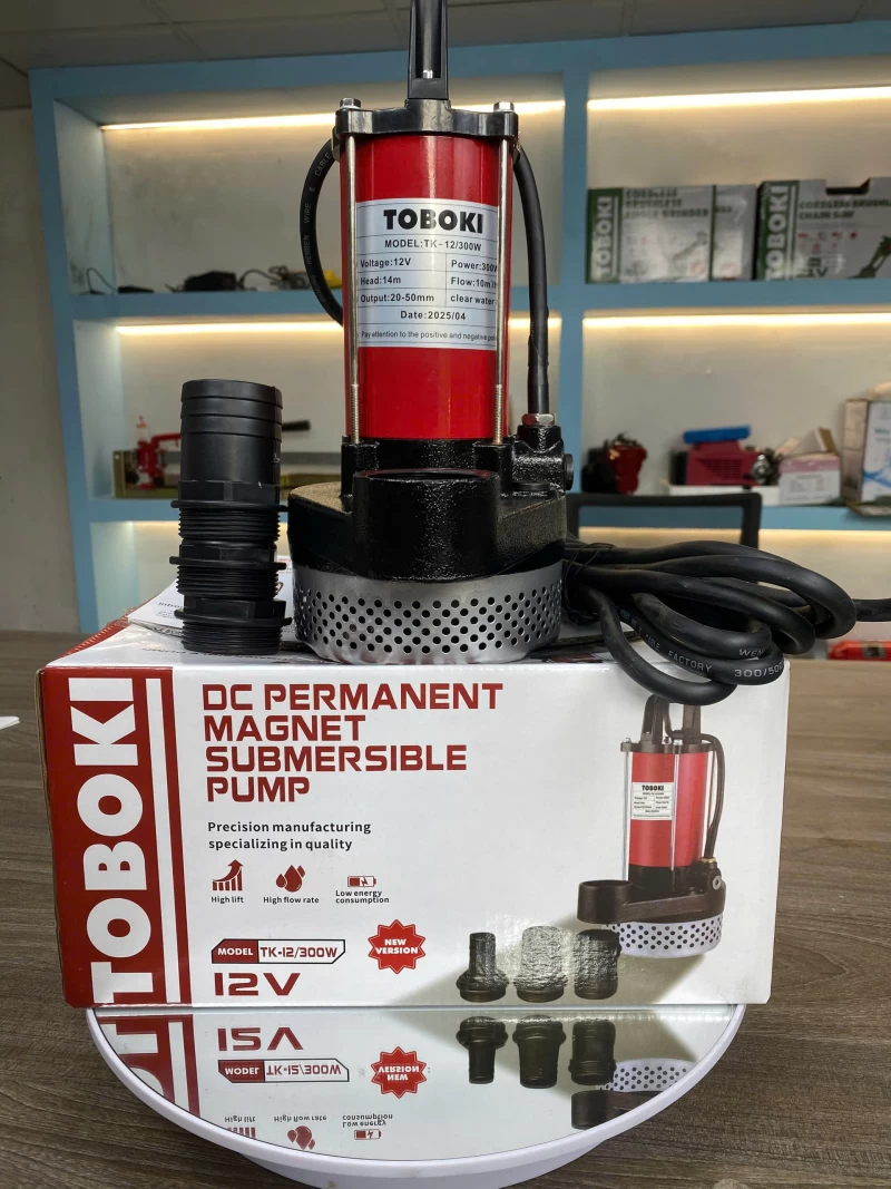 Máy Bơm Chìm Kẹp Bình Ắc Quy Cao Cấp TOBOKI TK-12/300W - Thumbnail 3