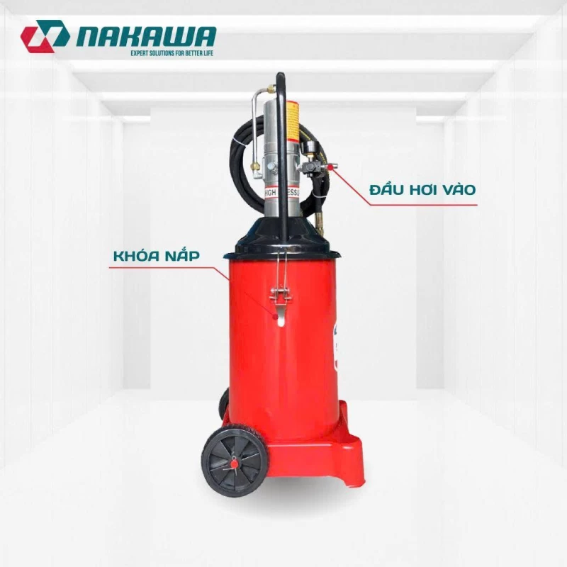Máy bơm mỡ dùng khí nén NAKAWA BM-25L - Thumbnail 5