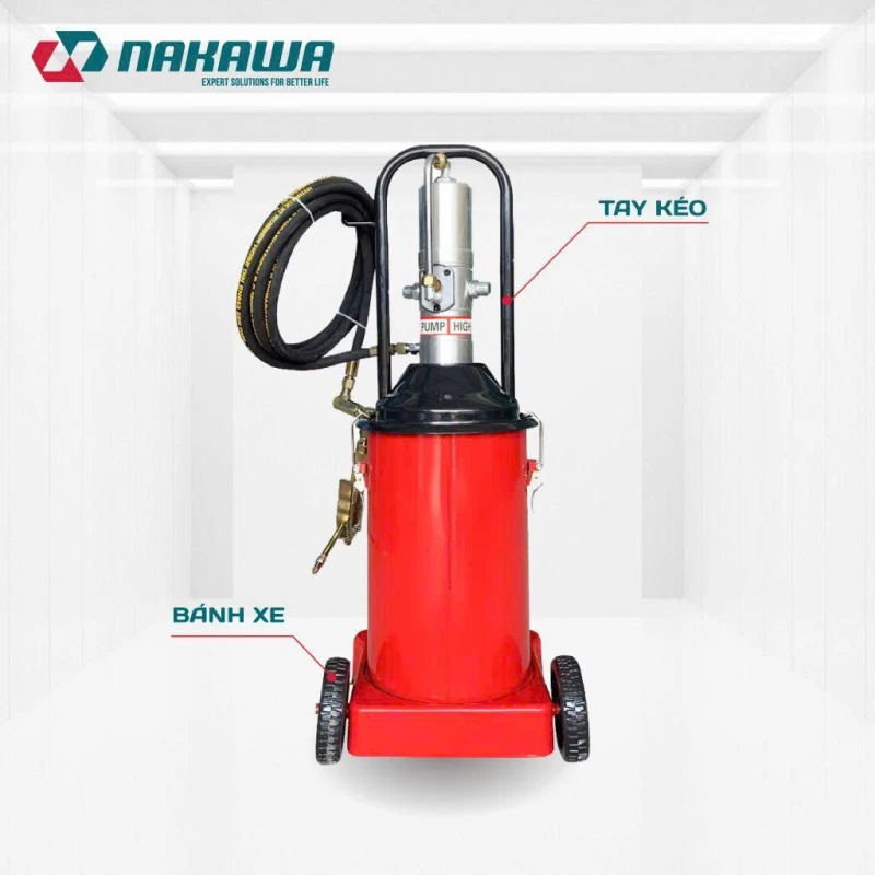 Máy bơm mỡ dùng khí nén NAKAWA BM-25L - Thumbnail 4