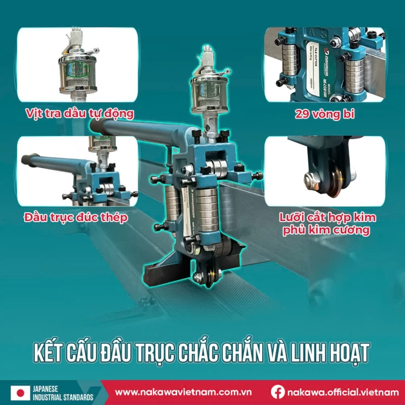 Máy Cắt Gạch Bàn Đẩy Tay Nakawa NK-CGB1000 - Thumbnail 4