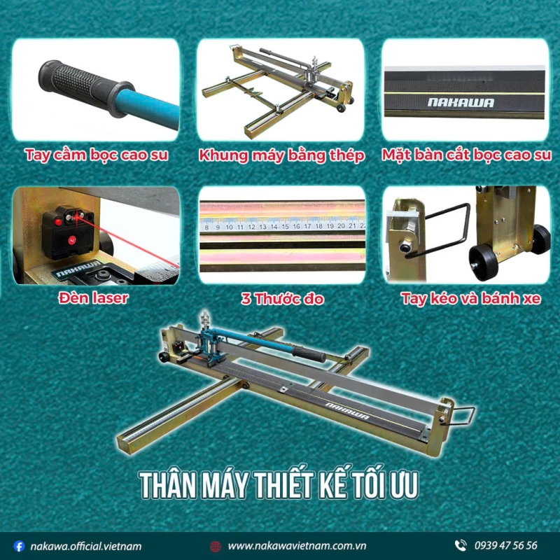 Máy Cắt Gạch Bàn Đẩy Tay Nakawa NK-CGB1200 - Thumbnail 5