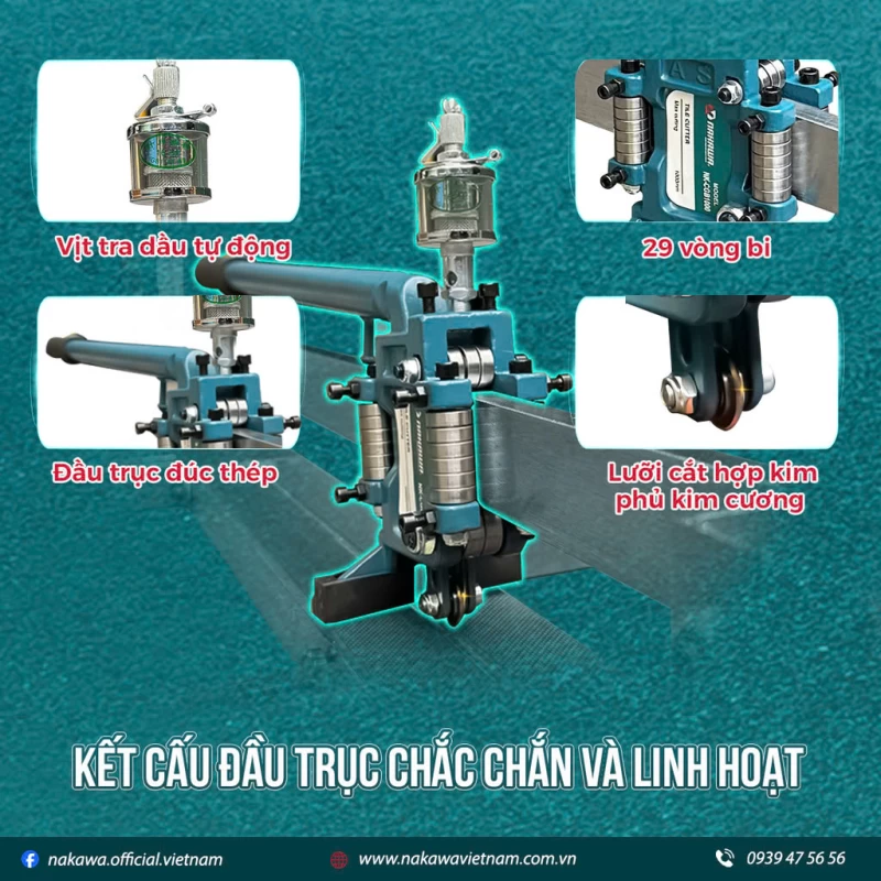 Máy Cắt Gạch Bàn Đẩy Tay Nakawa NK-CGB1200 - Thumbnail 2