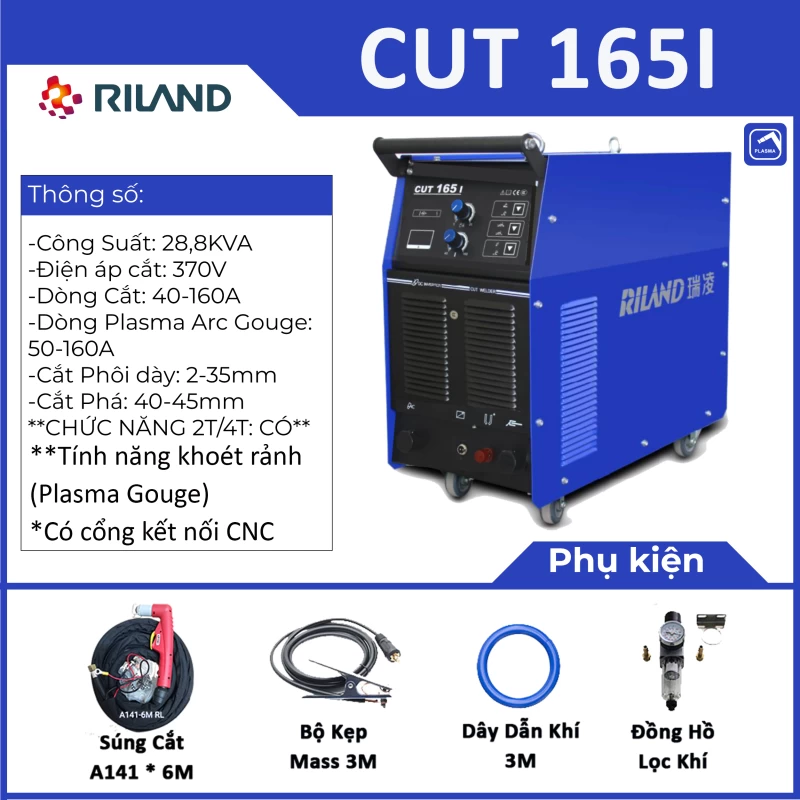 MÁY CẮT PLASMA RILAND CUT 165I - Ảnh 2