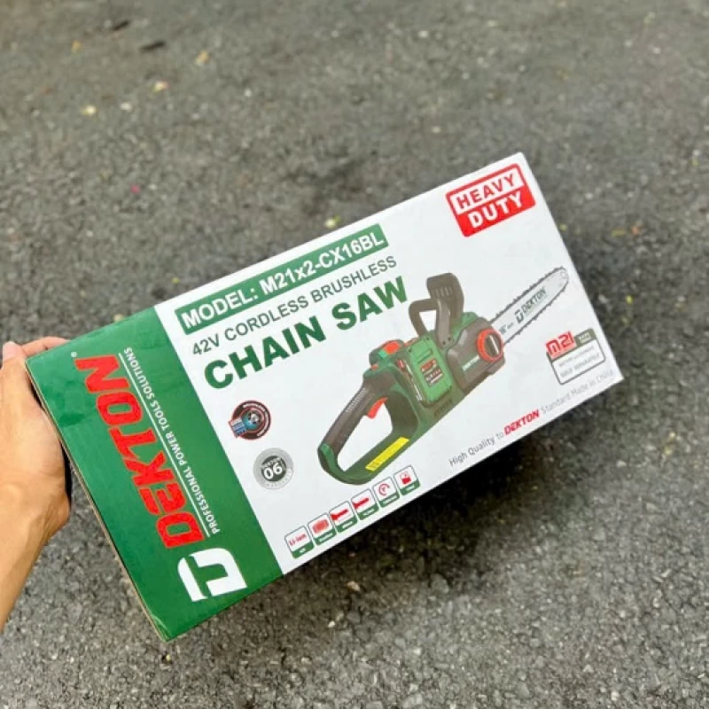 Máy cưa xích dùng pin 42V Dekton M21x2-cx16bl ( chưa có pin và sạc) - Ảnh 3