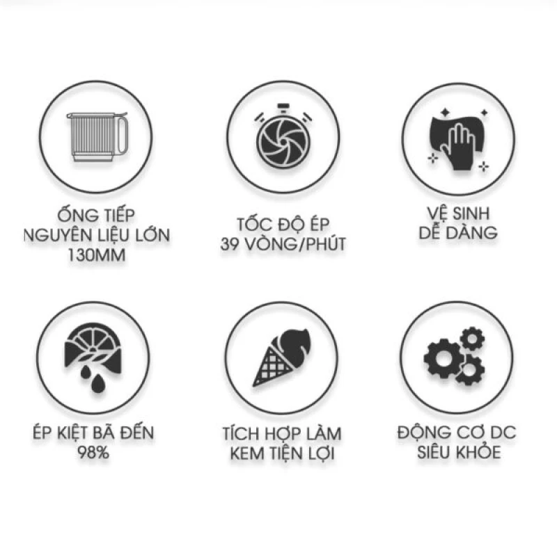 Máy ép chậm KALITE KSJ868 động cơ DC siêu khỏe ép kiệt bã - Ảnh 7