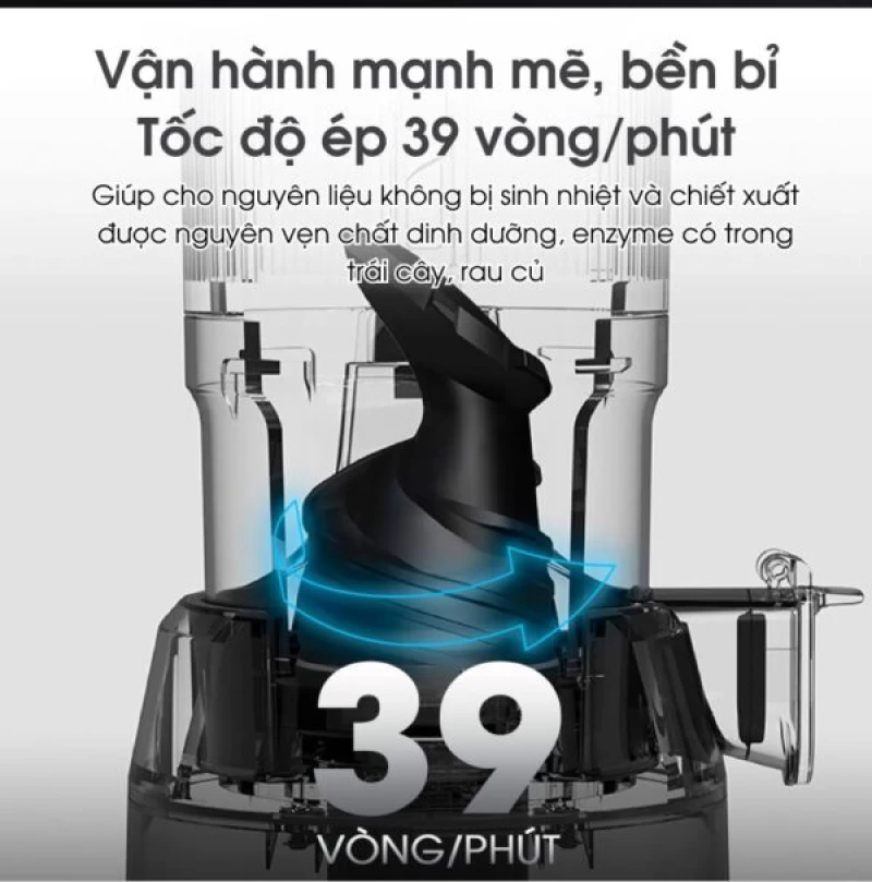 Máy ép chậm KALITE KSJ868 động cơ DC siêu khỏe ép kiệt bã - Ảnh 3