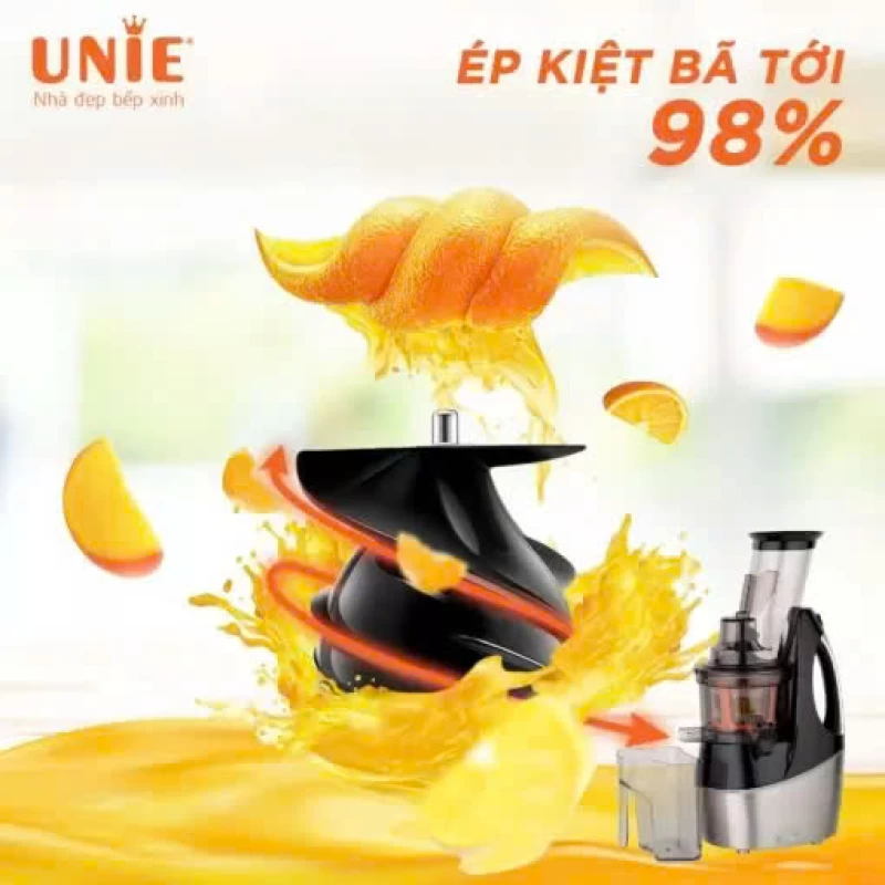 Máy ép chậm UNIE UE-580 công suất 240W, ép kiệt bã 98%, ống ép kết hợp lưỡi dao tiện lợi - Ảnh 5