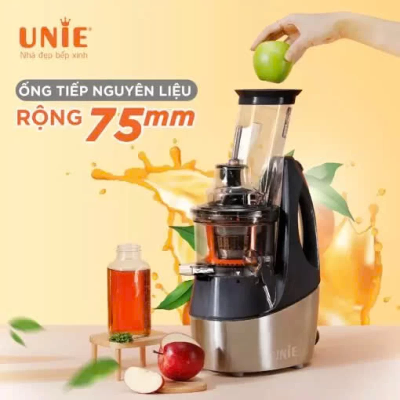 Máy ép chậm UNIE UE-580 công suất 240W, ép kiệt bã 98%, ống ép kết hợp lưỡi dao tiện lợi - Ảnh 3