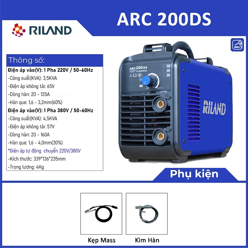 MÁY HÀN RILAND ARC 200DS - Thumbnail 4