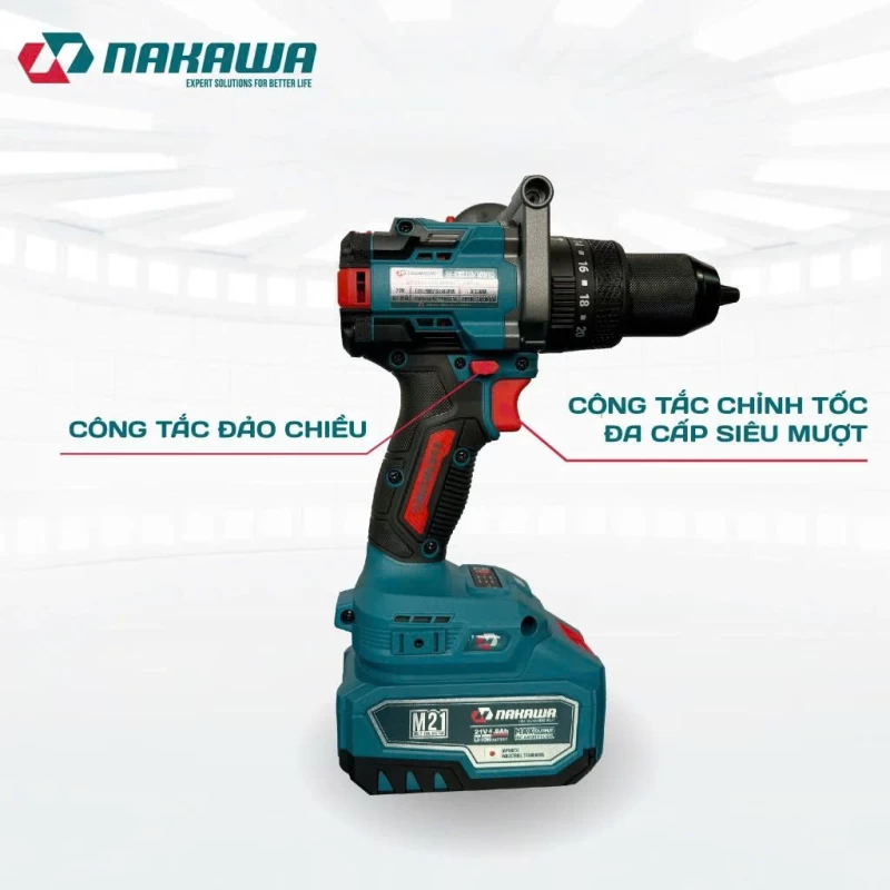 Máy khoan pin 3 chức năng NAKAWA NK-KM2113/160PRO - Ảnh 3