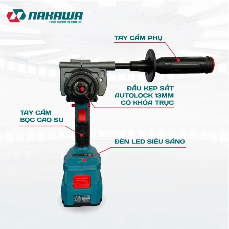 Máy khoan pin 3 chức năng NAKAWA NK-KM2113/160PRO - Ảnh 4