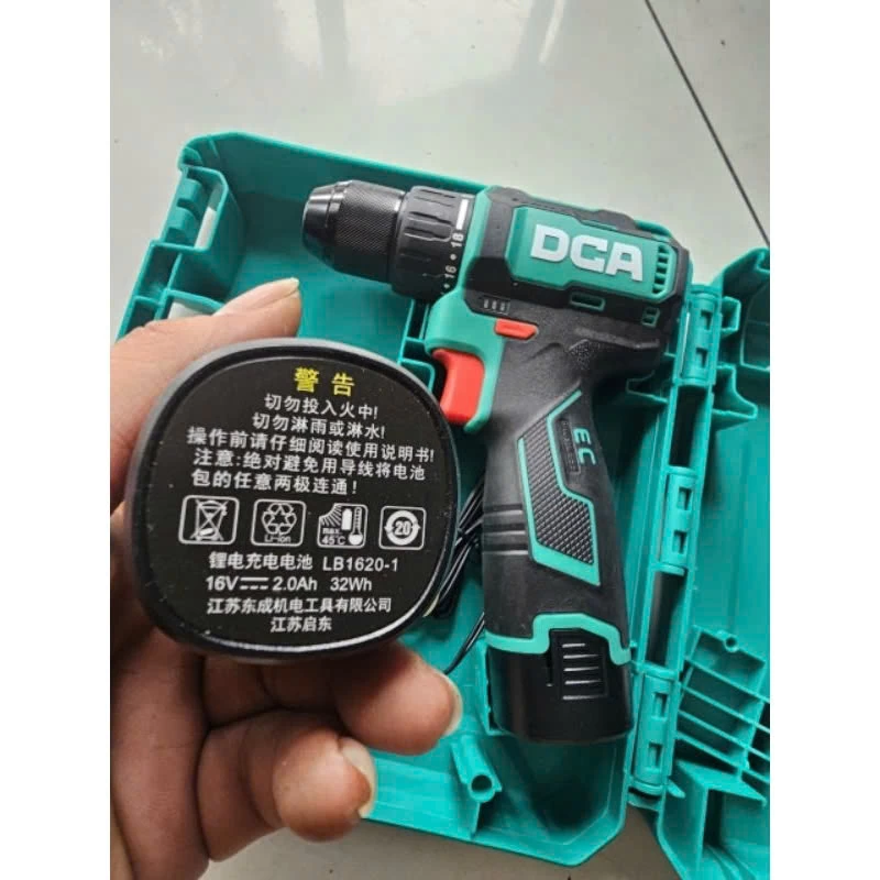 Máy Khoan Vặn Vít Dùng Pin DCA ADJZ1604 (TYPE E) - Thân Máy, 2 Pin 16V 2ah, Sạc, Hộp Nhựa - Thumbnail 1