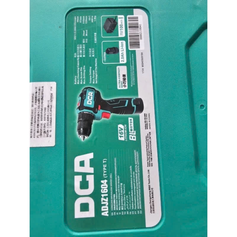 Máy Khoan Vặn Vít Dùng Pin DCA ADJZ1604 (TYPE E) - Thân Máy, 2 Pin 16V 2ah, Sạc, Hộp Nhựa - Thumbnail 3