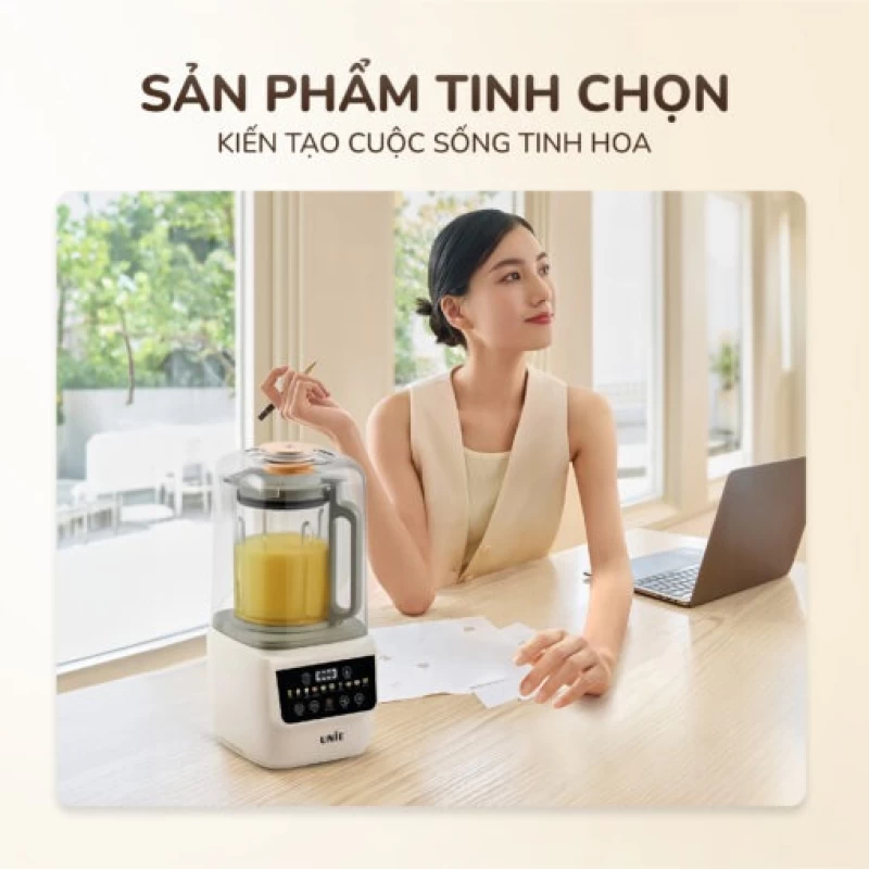 Máy làm sữa hạt UNIE UCB15 dung tích 1.5L, giảm ồn 30%, 10 chức năng nấu - Thumbnail 2