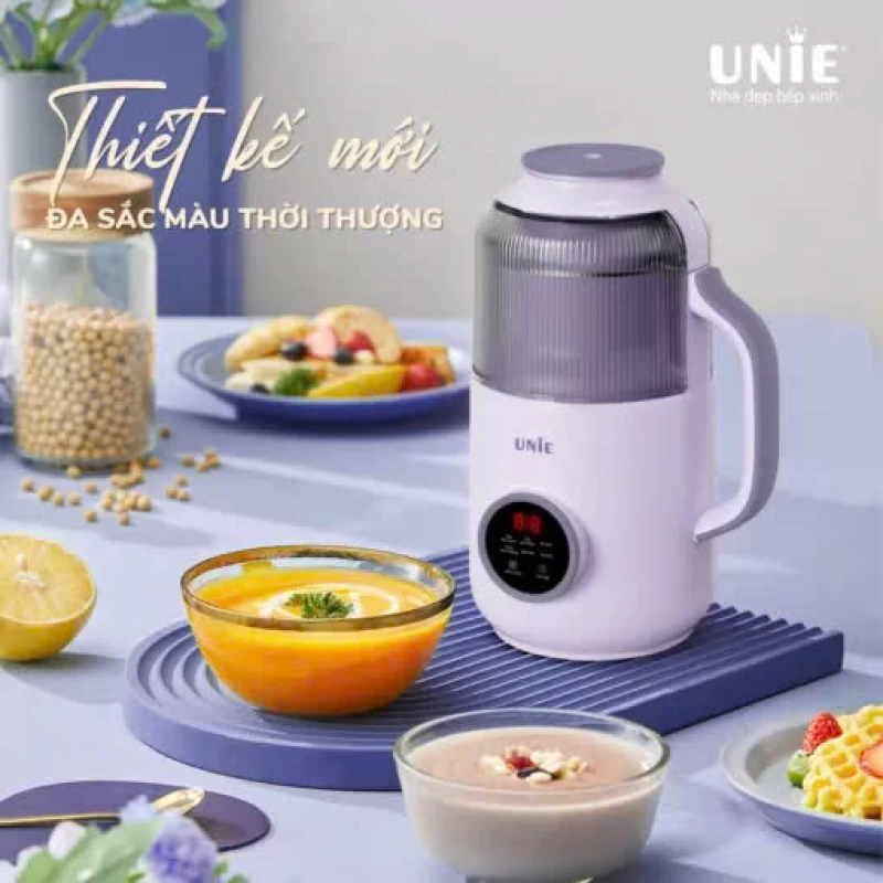 Máy làm sữa hạt UNIE UMB09, dung tích 800ml, nắp chụp chống ồn, 6 chức năng xay nấu - Thumbnail 4