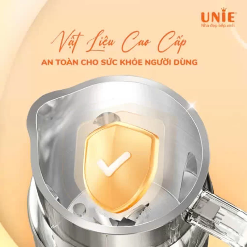 Máy làm sữa hạt UNIE UMB09, dung tích 800ml, nắp chụp chống ồn, 6 chức năng xay nấu - Thumbnail 5
