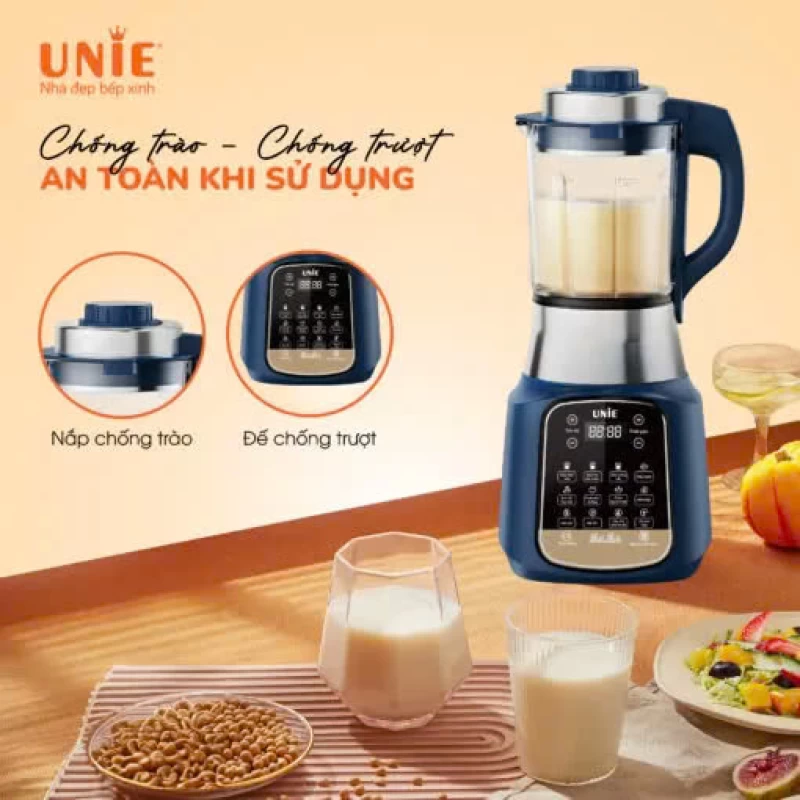 Máy làm sữa hạt UNIE VX dung tích 1.75L, 14 chức năng nấu, chống trào tối đa - Ảnh 8