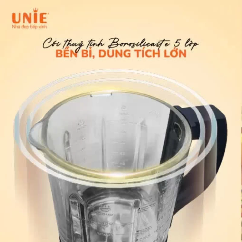Máy làm sữa hạt UNIE VX dung tích 1.75L, 14 chức năng nấu, chống trào tối đa - Ảnh 6