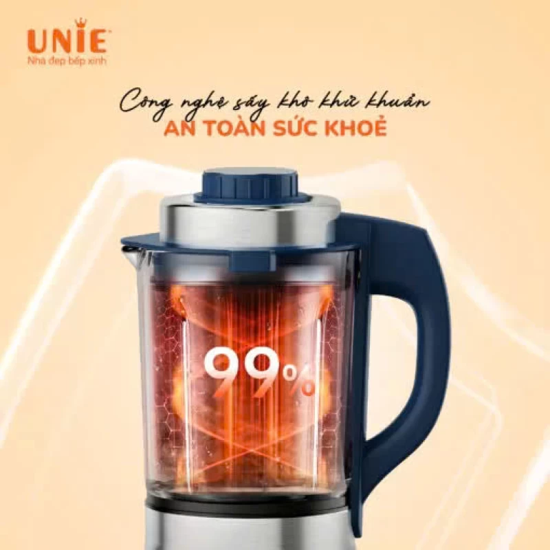 Máy làm sữa hạt UNIE VX dung tích 1.75L, 14 chức năng nấu, chống trào tối đa - Ảnh 2
