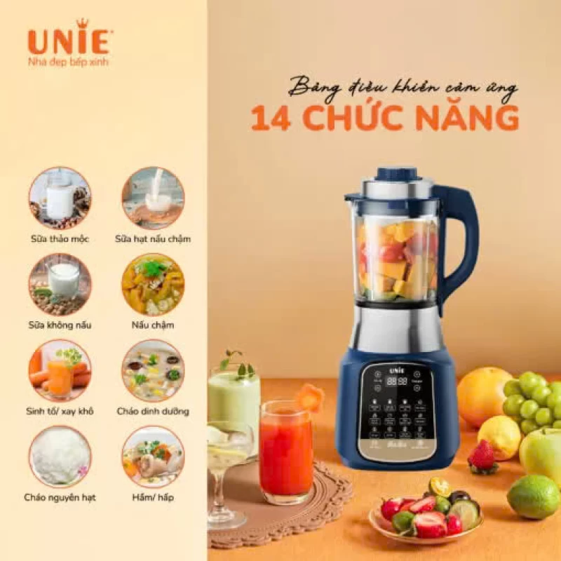 Máy làm sữa hạt UNIE VX dung tích 1.75L, 14 chức năng nấu, chống trào tối đa - Ảnh 7