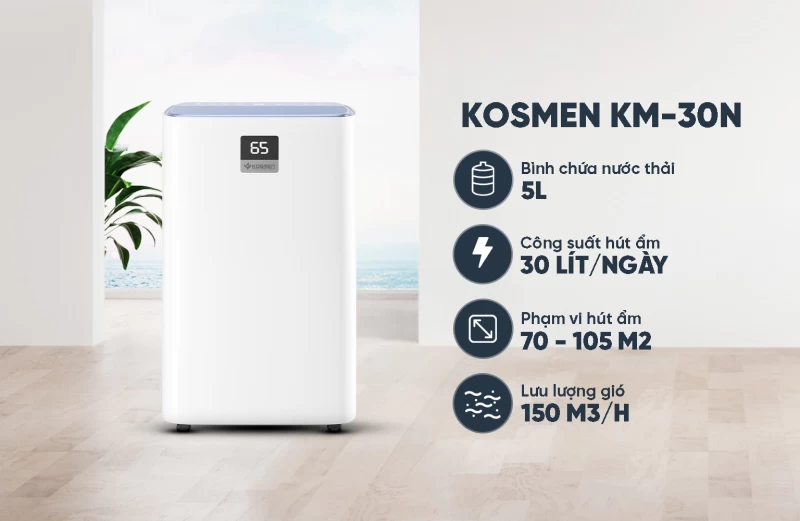 Máy Lọc Không Khí Và Hút Ẩm Kosmen KM-30N - Ảnh 4