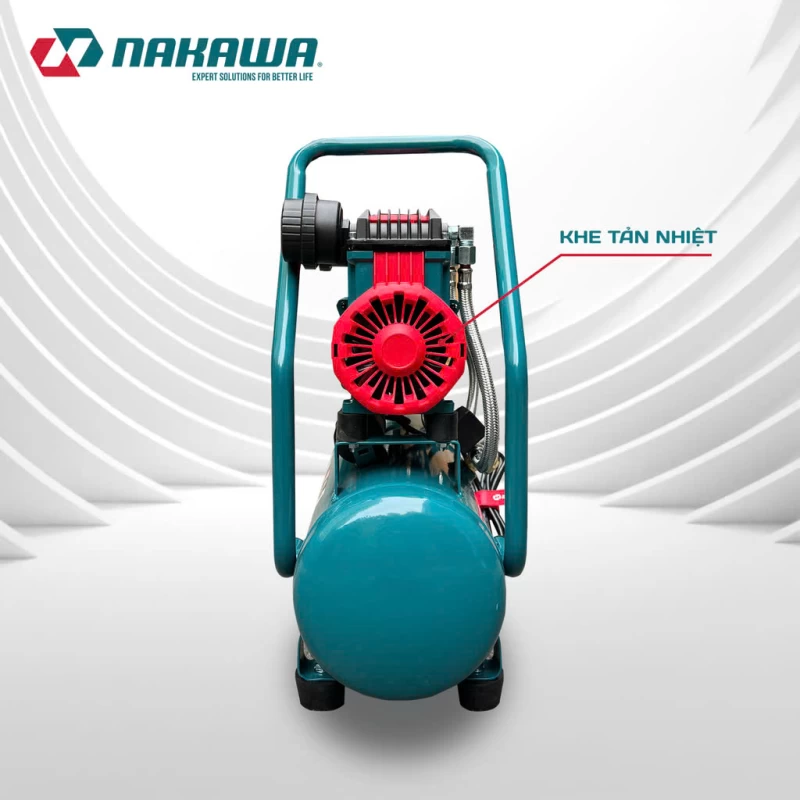 Máy Nén Khí Không Dầu Tốc Nhanh Siêu Êm 1200W 15L Nakawa NK-BH1615E - Thumbnail 1