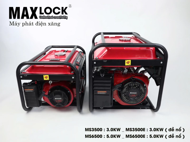 Máy Phát Điện Chạy Xăng 5Kw Maxlock MS6500E Đề - Thumbnail 5