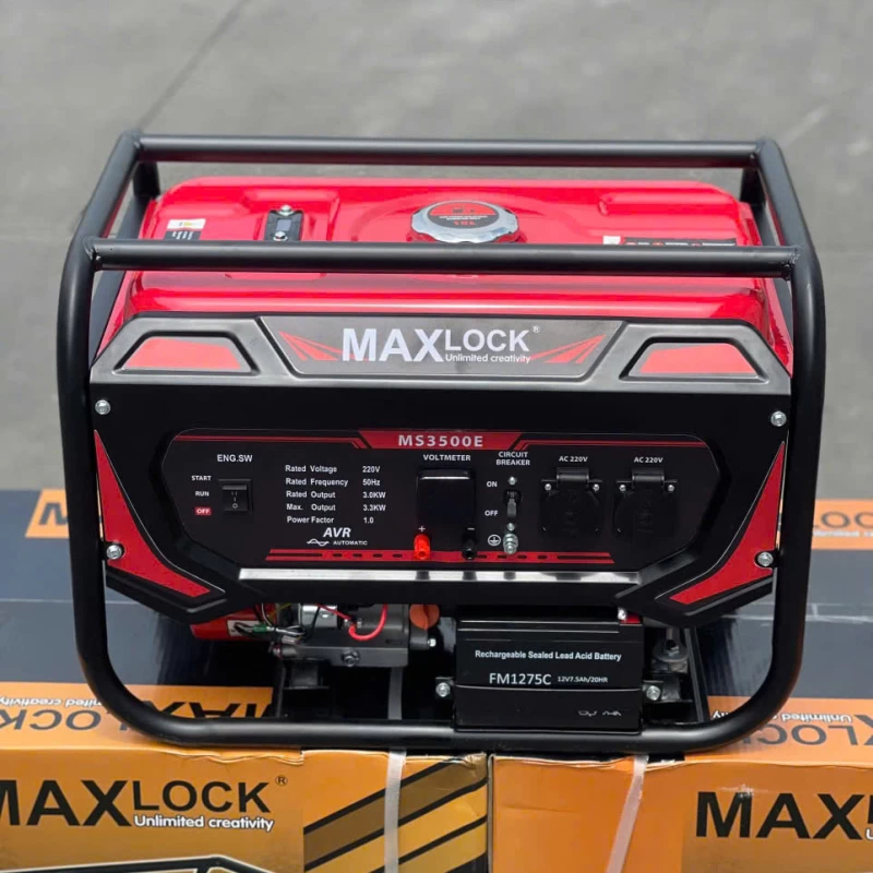 Máy Phát Điện Chạy Xăng 5Kw Maxlock MS6500E Đề - Thumbnail 1