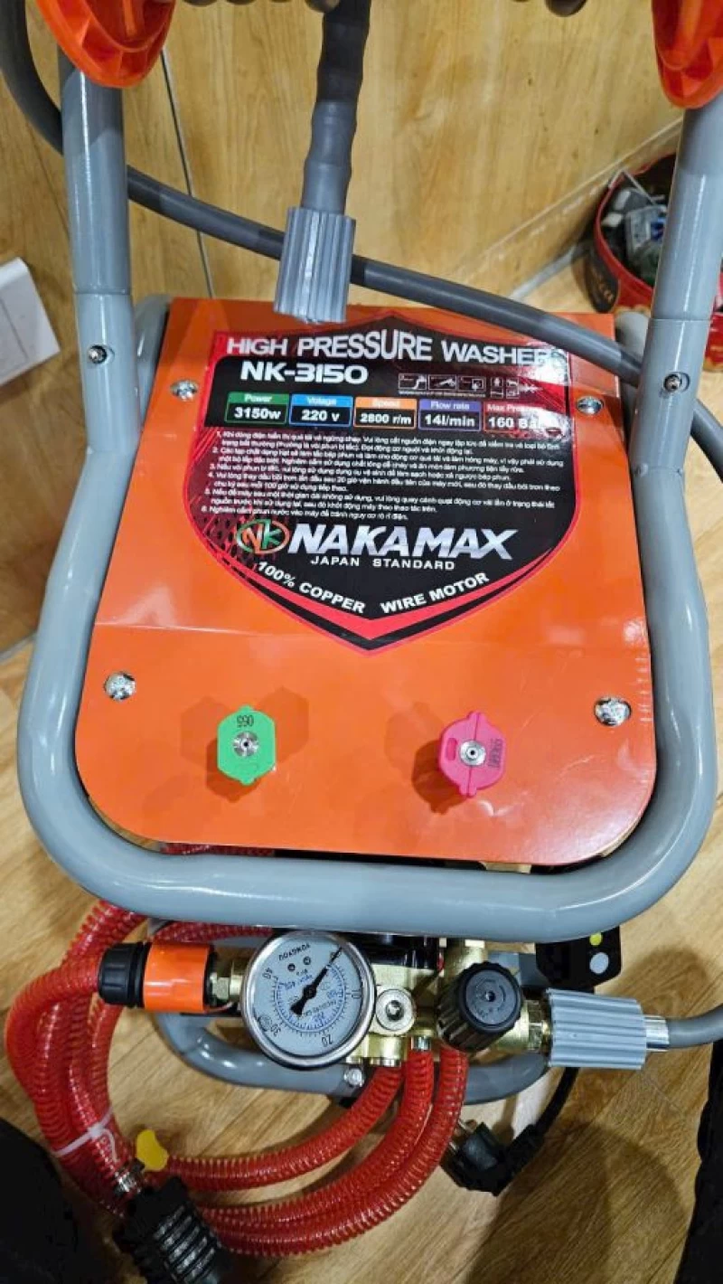 Máy phun xịt áp lực NAKAMAX NK-3150 3150W, RULO CUỘN DÂY - Thumbnail 1