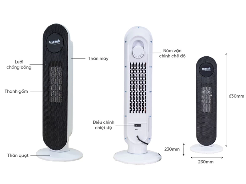Máy sưởi gốm Creen CR-H79C - Ảnh 8
