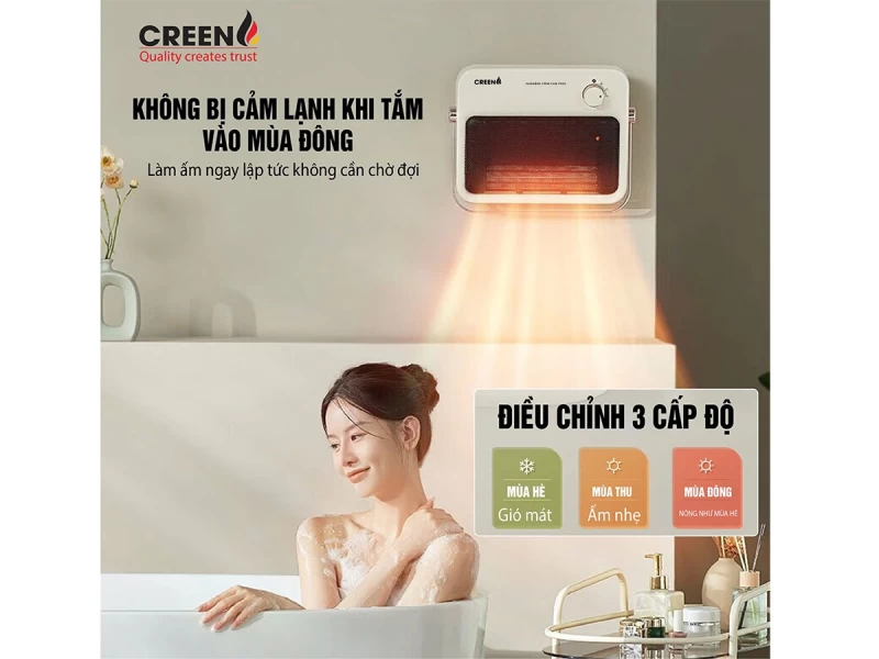Máy sưởi gốm PTC Creen CR-H38C - Ảnh 3