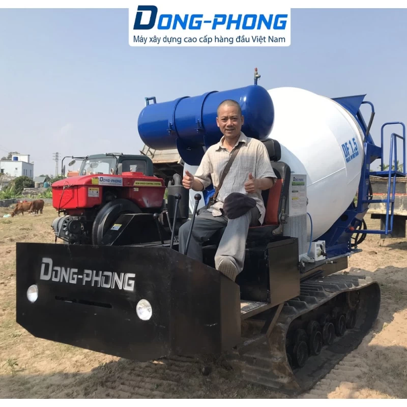 Máy trộn bê tông 2 trục cố định ĐÔNG PHONG 5 khối - Thumbnail 1