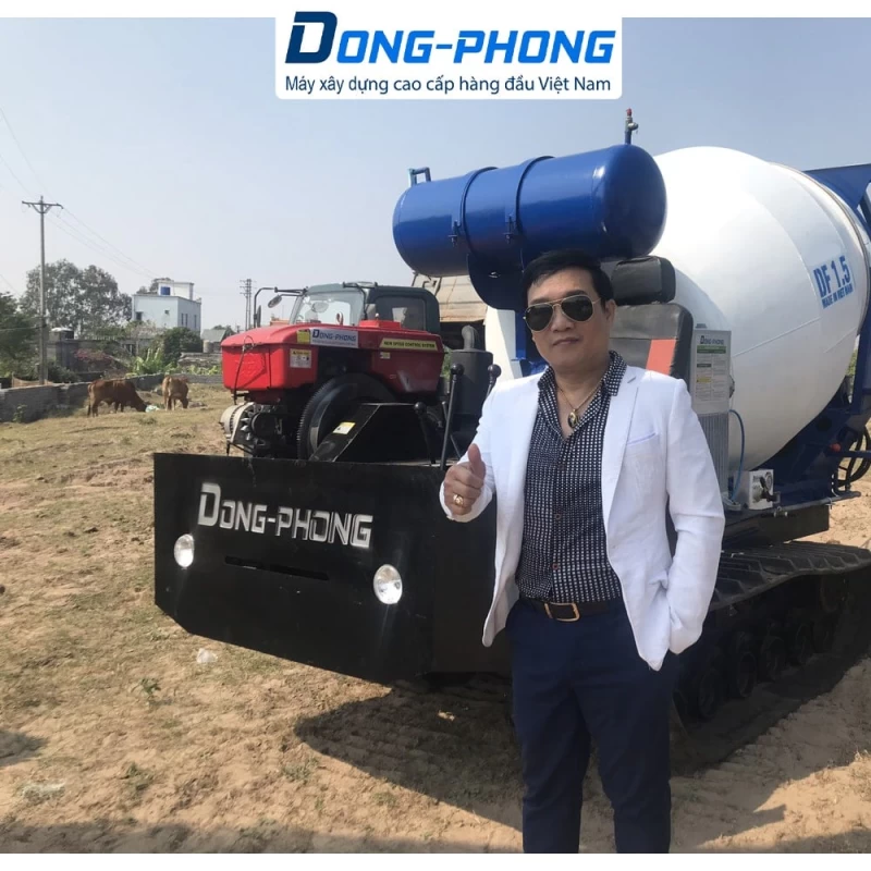 Máy trộn bê tông 2 trục cố định ĐÔNG PHONG 5 khối - Thumbnail 2