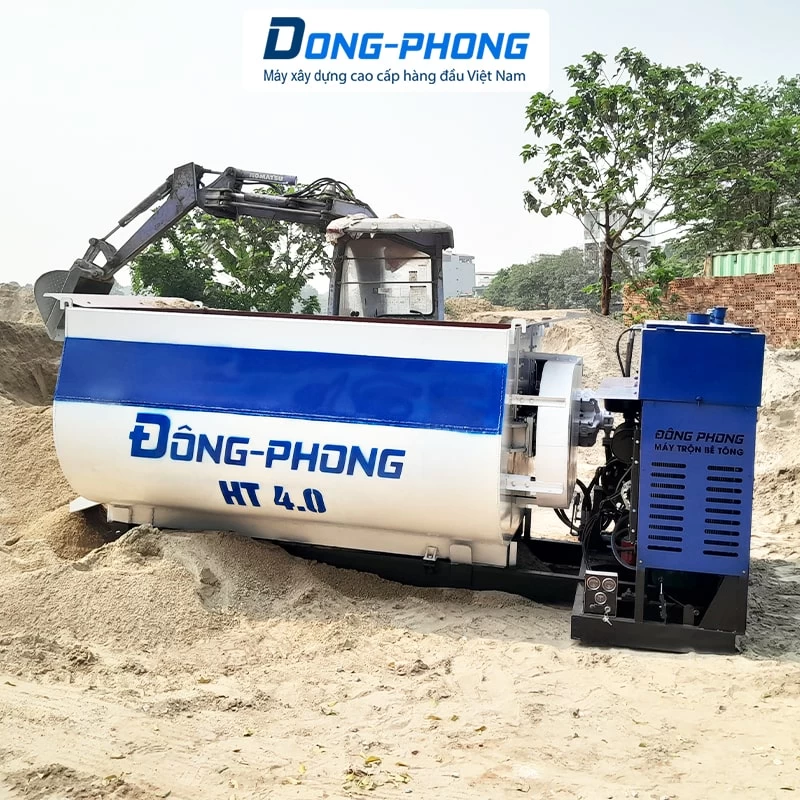 Máy trộn bê tông 2 trục cố định ĐÔNG PHONG 6 khối - Thumbnail 6