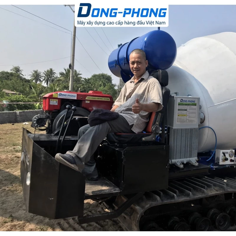 Máy trộn bê tông 2 trục cố định ĐÔNG PHONG 6 khối - Thumbnail 3