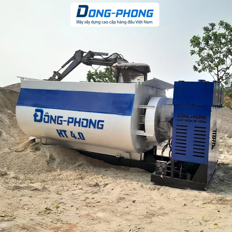 Máy trộn bê tông 2 trục cố định ĐÔNG PHONG 6 khối - Thumbnail 4