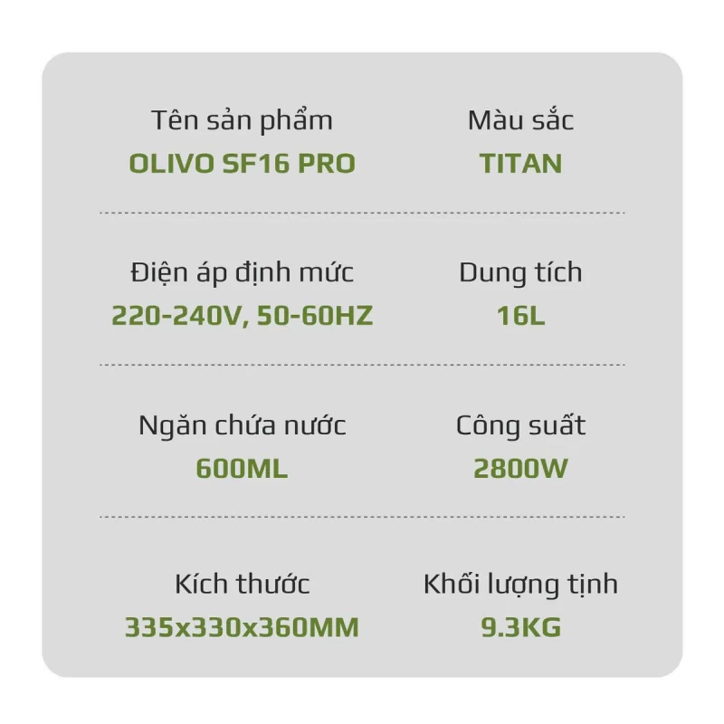 Nồi Chiên Hấp Đa Năng OLIVO SF16 PRO 2025 - 70 Chế Độ Cài Sẵn, Toàn Bộ Khoang Nồi Và Phụ Kiện Bằng Inox 304 Cao Cấp, Dung Tích 16L, Vệ Sinh Dễ Dàng - Thumbnail 38
