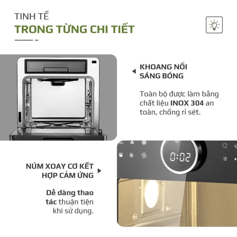 Nồi Chiên Hấp Đa Năng OLIVO SF16 PRO 2025 - 70 Chế Độ Cài Sẵn, Toàn Bộ Khoang Nồi Và Phụ Kiện Bằng Inox 304 Cao Cấp, Dung Tích 16L, Vệ Sinh Dễ Dàng - Thumbnail 36