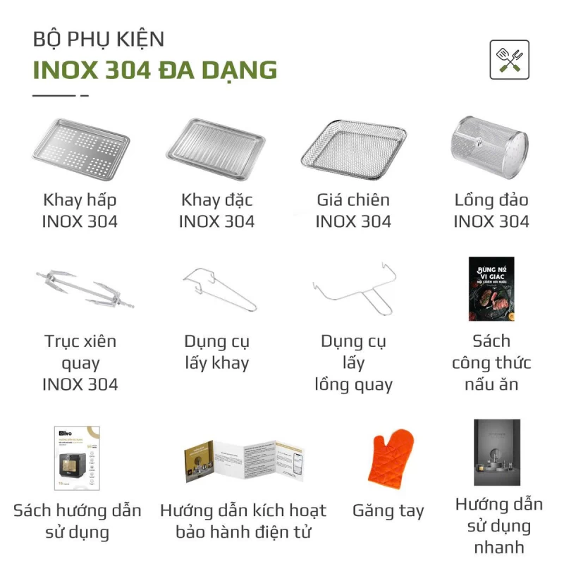 Nồi Chiên Hấp Đa Năng OLIVO SF16 PRO 2025 - 70 Chế Độ Cài Sẵn, Toàn Bộ Khoang Nồi Và Phụ Kiện Bằng Inox 304 Cao Cấp, Dung Tích 16L, Vệ Sinh Dễ Dàng - Thumbnail 31
