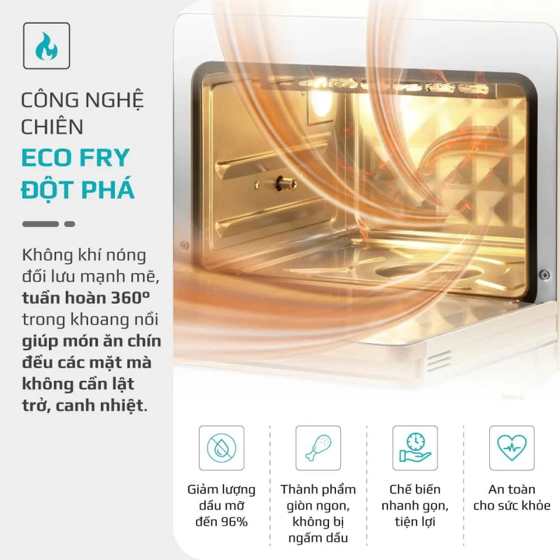 Nồi Chiên Hấp Đa Năng OLIVO SF20 PRO - Dung tích vượt trội 20L, Ứng dụng công nghệ hiện đại bậc nhất - Hấp Nano Steam/Chiên Eco Fry, 70 Chế Độ Cài Sẵn,Vệ Sinh Dễ Dàng - Thumbnail 9