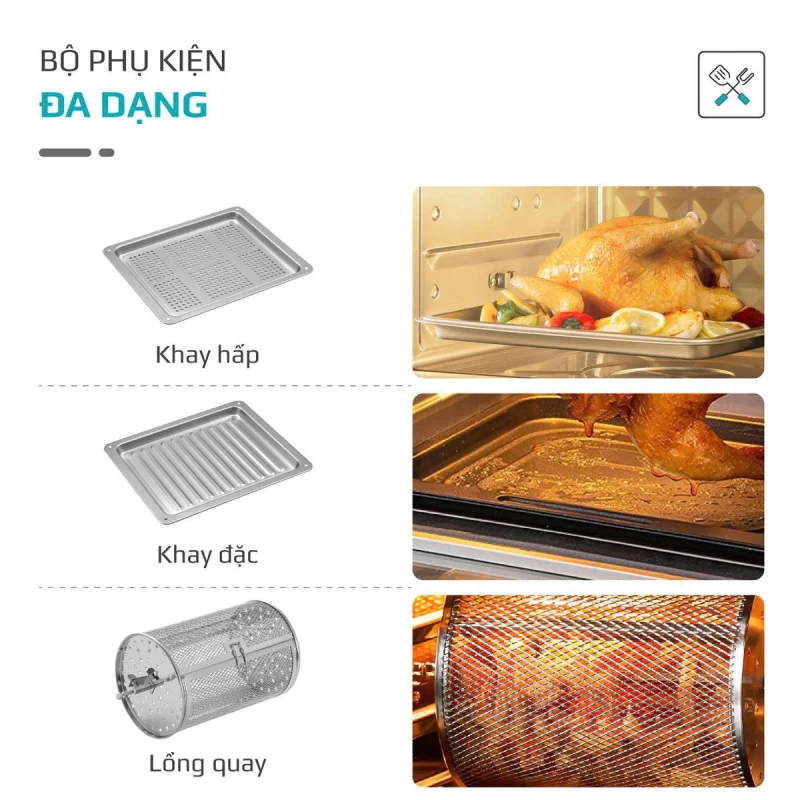 Nồi Chiên Hấp Đa Năng OLIVO SF20 PRO - Dung tích vượt trội 20L, Ứng dụng công nghệ hiện đại bậc nhất - Hấp Nano Steam/Chiên Eco Fry, 70 Chế Độ Cài Sẵn,Vệ Sinh Dễ Dàng - Thumbnail 32