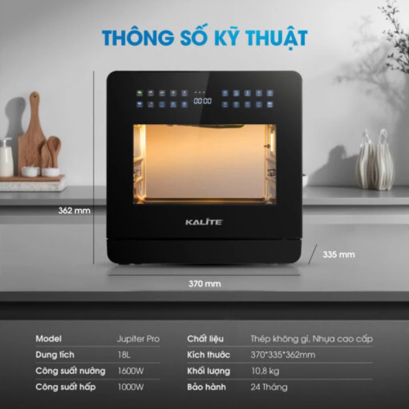 Nồi chiên hơi nước Kalite Jupiter Pro – Công nghệ hơi nước 3S siêu tốc, dung tích lớn 18L - Ảnh 8