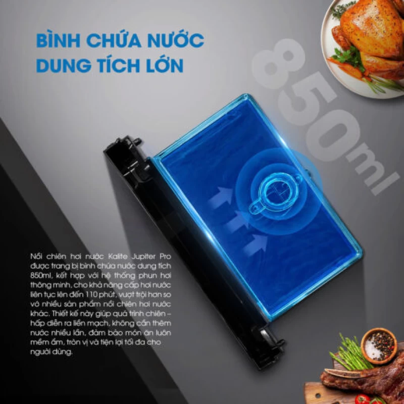 Nồi chiên hơi nước Kalite Jupiter Pro – Công nghệ hơi nước 3S siêu tốc, dung tích lớn 18L - Ảnh 4