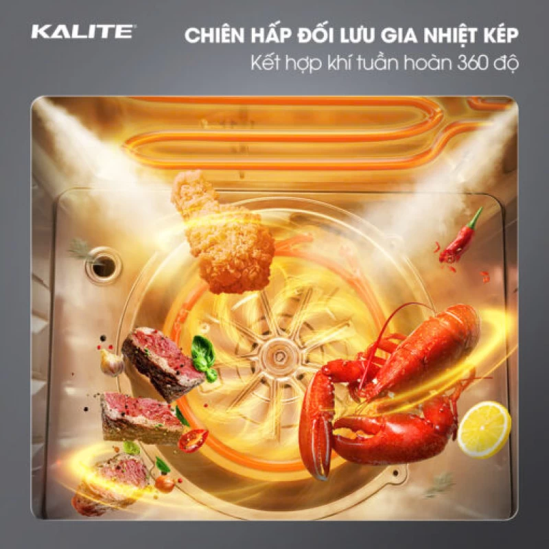 Nồi chiên hơi nước KALITE STEAM ULTRA 360, dung tích 20l, 4in, công nghệ SteamTech Fusion 360 - Ảnh 5